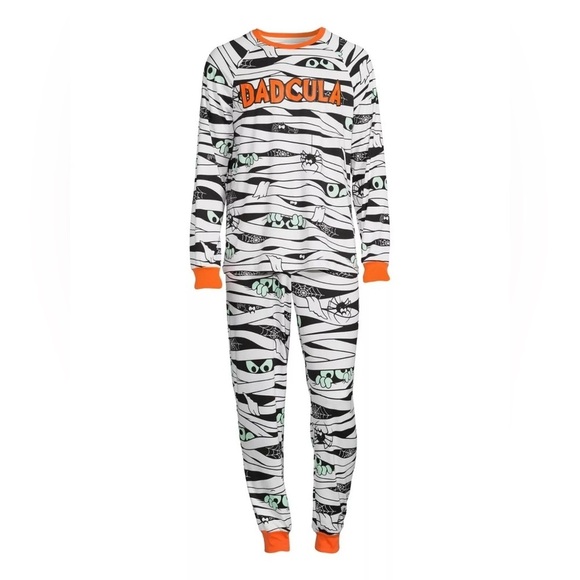 Men’s Halloween Pajama Set DADCULA Size XL Family PJS New Glow in the Dark - Picture 1 of 3